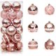 thumbnail image 1 of 6cm/2.36 24PCs Christmas Tree Baubles Shatterproof Plastic Xmas Balls Tree Decorations Ornament Pendants Holiday Party Festival Decor (Rose Gold), 1 of 5