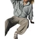 thumbnail image 1 of Chaqueta Afelpada para Mujer, con Botones, Estilo Casual, Ideal para el Invierno Abrigo Cálido con Bolsillos Gris M, 1 of 9