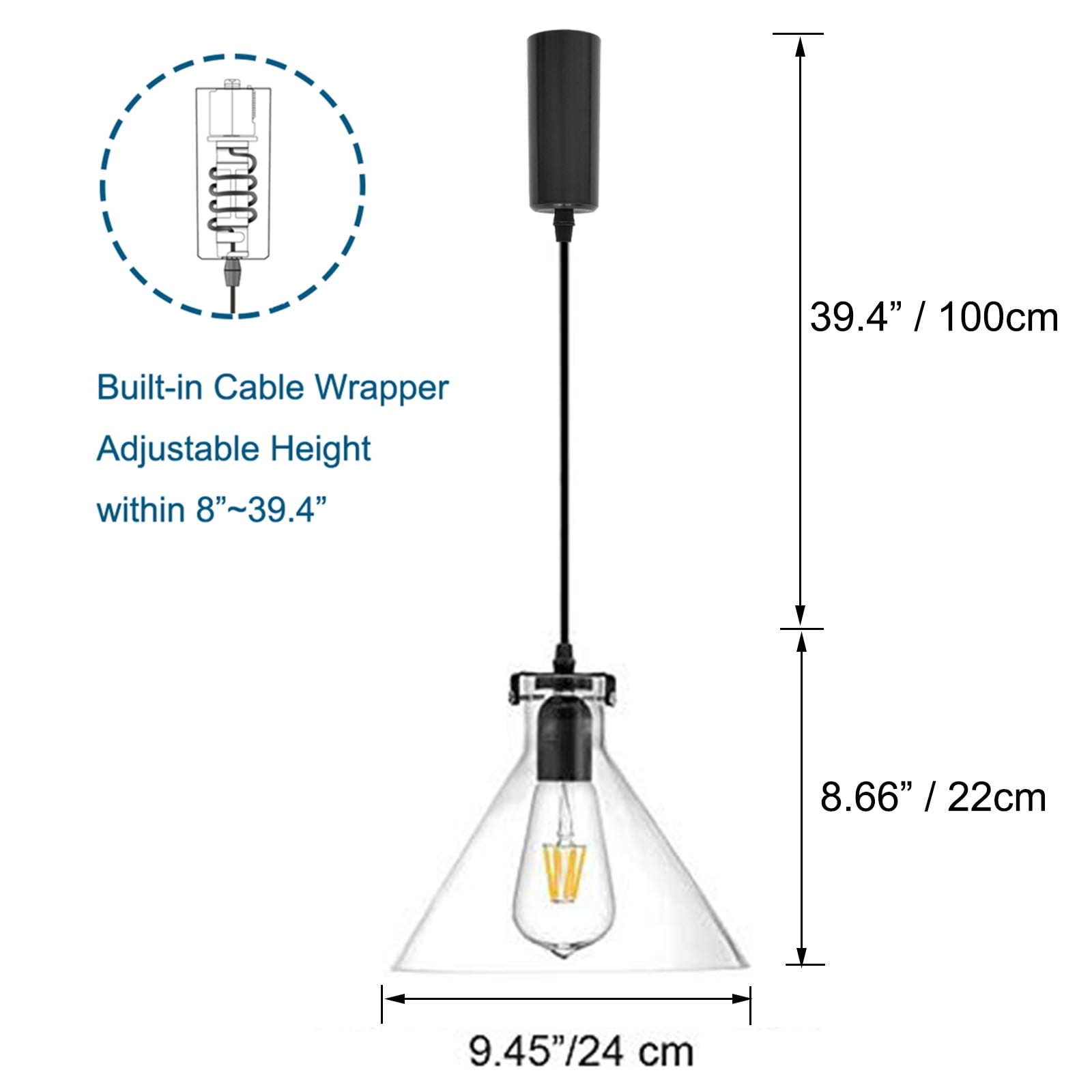 Kiven H-Type Track Lighting Light fixture, Adjustable Length