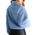 thumbnail image 3 of LilyLLL Womens Fluff Fleece Zipper Coat Winter Warm Jacket Outwear Tops, 3 of 3