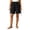 Black, variant on Sheghy Women's Shorts 100%Cotton Women Solid Elastic Waist Casual Split Hem Shorts Black S