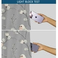 thumbnail image 6 of Vargottam Elegant Bird Pattern Curtains - Set of 2 Blackout Panels, 42 x 108 Inches - Noise Reducing & Energy-Efficient Room Darkening Window/Door Drapes for Modern Home Dcor - Gray, 6 of 9