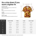 thumbnail image 5 of Lsque Autumn Mosaic Maple Leaves print Men's Cuban Collar Short Sleeve Shirt Summer Beachwear Casual Button Down Fashionable Vacation Leisure Shirt-XX-Large, 5 of 7