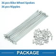 thumbnail image 4 of Unique Bargains 36 Set 14G Bicycle Spokes Bike Wheel Spokes Galvanized Carbon Steel Silver Tone-148mm, 4 of 7