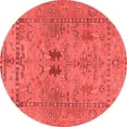 thumbnail image 1 of Ahgly Company Indoor Round Abstract Red Modern Area Rugs, 6' Round, 1 of 4