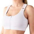 thumbnail image 3 of heart&core Shirl Bra, Post-Surgery, Racerback Zip Bra, White, Large, 1 Ct, 3 of 11