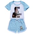 thumbnail image 1 of Addams, nuevo conjunto de ropa de verano para niñas, camiseta deportiva de manga corta estampada + Pantalones, conjunto de ropa para niños zhangyuxiang LED, 1 of 2