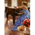 thumbnail image 2 of Lashkevich, Alexey 19x24 Black Ornate Wood Framed with Double Matting Museum Art Print Titled - Melodies of the morning, 2 of 4