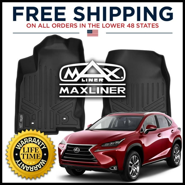 MAXFLOORMAT Front 1st Row Floor Liner Mat Black for 20152019 Lexus NX
