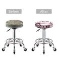 thumbnail image 3 of Butterfly Tower pink Round Bar Stool Seat Covers, Elastic Round Chair Cover Stool Seat Slipcover Bar Stool Cushions Round Pad for 12-14 inch, 3 of 5