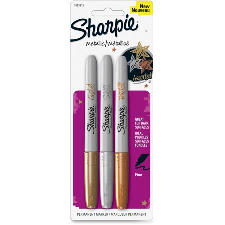 Sharpie Metallic Markers Fine Pt 3 Color/PK Assorted 1823815