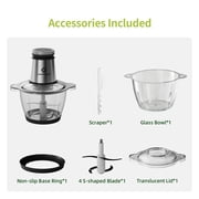 LINKChef Electric Food Chopper, 10 Cup Meat Grinder Food Processor Glass Meat for Vegetable Meat Fruit