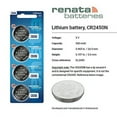 Renata CR2450 Batteries - 3V Lithium Coin Cell 2450 Battery (2 Count ...