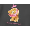 thumbnail image 3 of Cooltree Girl's Sweatshirt - Cute Bear Donut Graphic Print Crewneck Fleece Drop Shoulder Pullover Tops Size 12, 3 of 7