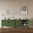 thumbnail image 5 of Metal Storage Cabinet,2 Door TV Stand, Metal Mesh Accent Cabinet,Magnetic Door Closure,Low Storage Cabinets with Doors and Shelf for Home,Office,Living Room, 5 of 7