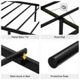 thumbnail image 4 of Litake Twin Bed Frame Platform with Headboard and Footboard Metal Bed Mattress Foundation with Storage No Box Spring Needed Black, 4 of 7