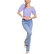 thumbnail image 2 of TOP CORTO SMOCKED INSPIRADO CHIC PARA MUJERES CON MANGAS BOLLO EN CUADROS GINGHAM LILA CLARO TAMAÑO S, 2 of 6