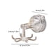 thumbnail image 3 of Qazbgdl - Perchero de Pared con Ventosa para Baño y Cocina | 6 Ganchos Giratorios para Diademas, Joyas y Utensilios | Montaje Sin Taladro | Transparente o Gris | 1 Paquete, 3 of 6