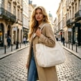 thumbnail image 2 of Corduroy Tote Bag for Women,Large Capacity Cute Tote Bags With 6 Pockets,Crossbody Shoulder Handbag for Work Travel Gym, 2 of 6