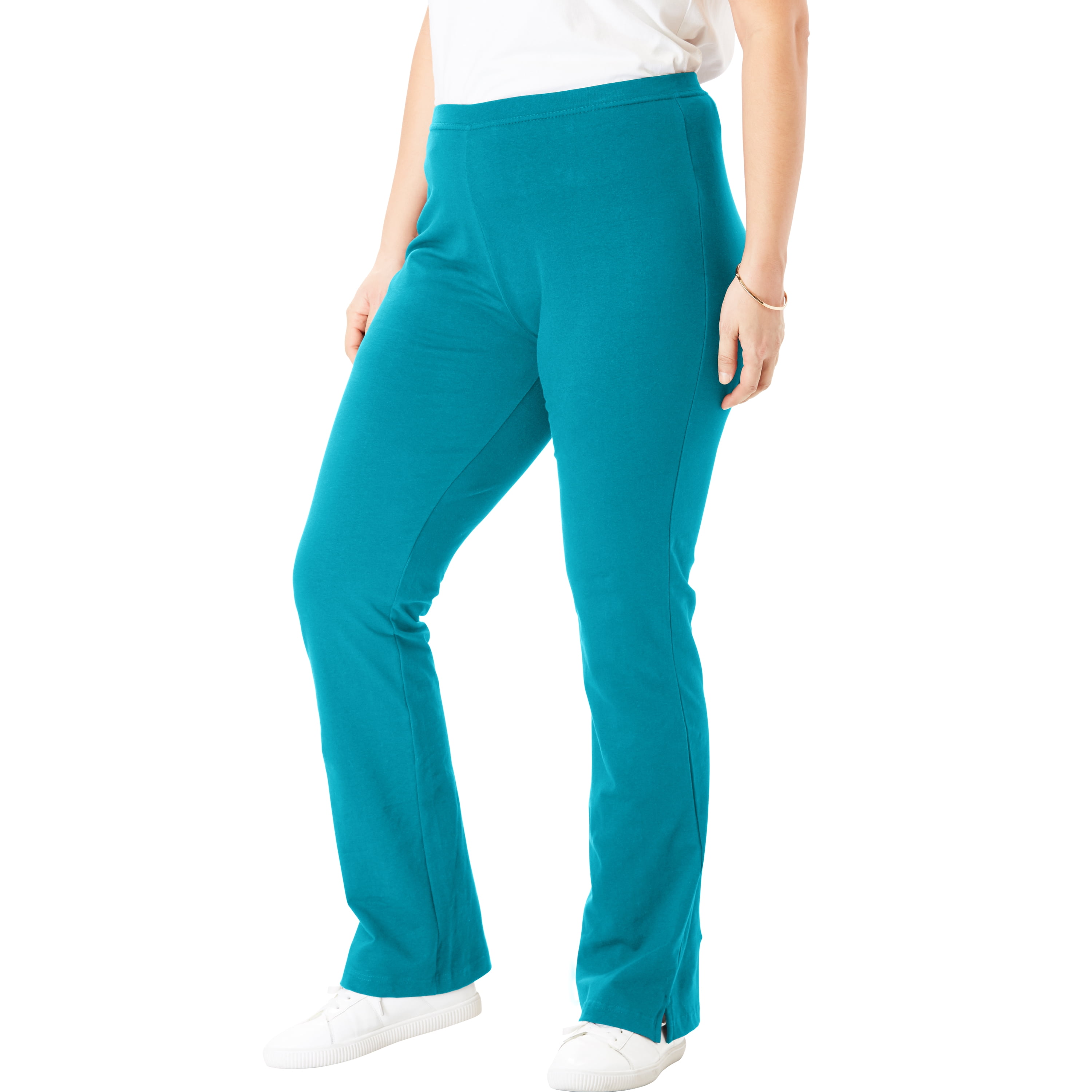 cotton bootcut yoga pants with pockets