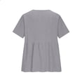 thumbnail image 6 of Linen T Shirts For Women Lightweight Linen Blouses For Women Loose Fit Tee Shirt Women Beach Vacation Tshirts Beach Tops For Women Gauze Shirts For Women Linen Clothing For Women, 6 of 8