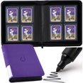 thumbnail image 1 of Carpeta Toploader D DACCKIT modelo A, color morado, con capacidad para 128 tarjetas, 1 of 7