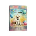 thumbnail image 2 of Happy Birthday to Labrador Retriever Kitten Party Balloons Cake Travel Passport Wallet Lab Dog Lover Gifts PU Leather Passport Holder Cover - 00027, 2 of 5