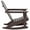 Dark Brown, variant on Polytrends Laguna Hdpe All Weather Outdoor Patio Rocking Chair Turquoise