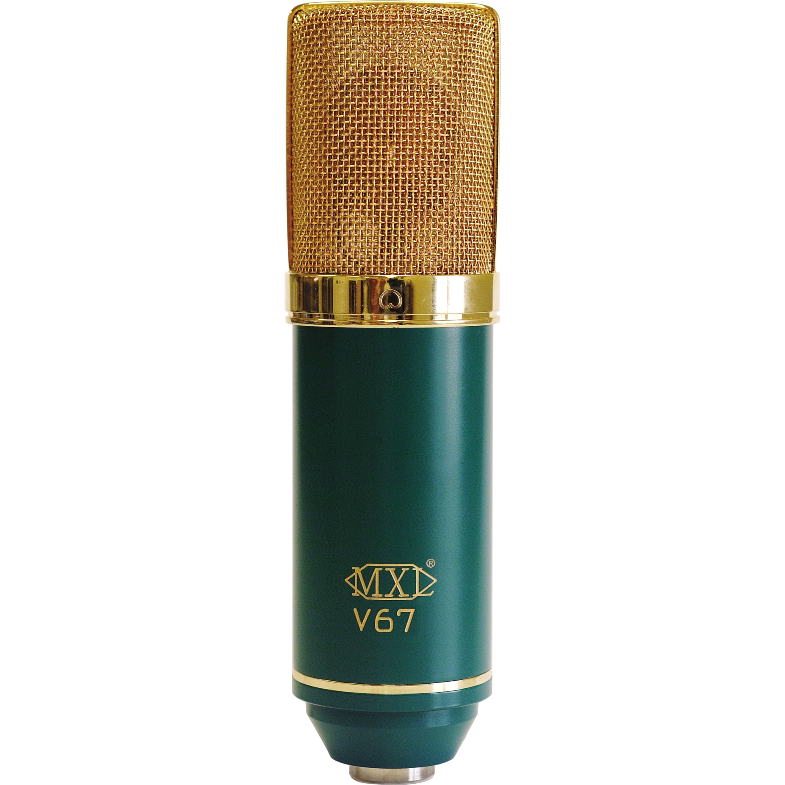 virtud hipoteca ojo MXL V67G Plug-in Condenser Microphone, Green, Gold - Walmart.com