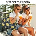 thumbnail image 5 of Large Capacity Tote Bag,Yellow Lemon Fruit Slices DarkBlue Pattern Handbag Fashion Luxury Tote Bag,15.7"x13"x 5.1" Inches,Laptop Compatible, 5 of 6