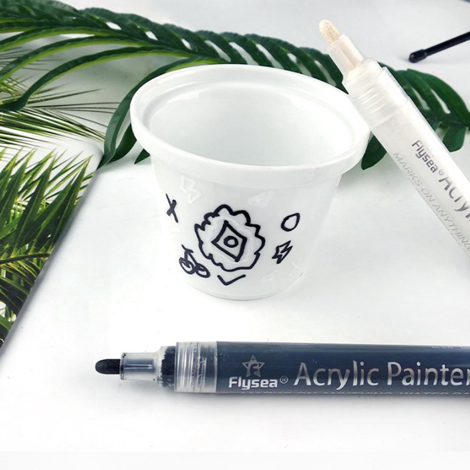 FVDPWYE 6pcs Drawing Permanent Markers Pen for Black Paper Card Making Wood Scrapbooking 8pcs