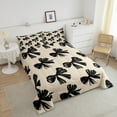 thumbnail image 4 of Erosebridal Bow Bedding Set Full Black Bow Tie Bedding Comforter Sets Teen Adults Room Decor,Watercolor Bowknot Comforter Set Black White Simple Decor Bed Duvet Set, 4 of 9