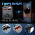 thumbnail image 4 of Car Bluetooth FM Transmitter with Dual USB Ports, 3.4A Fast Charging Radio Adapter Kit, CVC Noise Reduction Hands-Free Calls, MP3 Player for Auto, 4 of 8