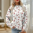 thumbnail image 2 of VEKDONE Sweatshirts for Women Floral Graphic Long Sleeve Blouse Fall Loose Fit Crewneck Pullover Top Plus Size Soft Comfy Sweatshirt No Hood, 2 of 5