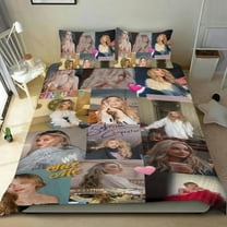 Sabrina Carpenter 3 Piece Bedding Set Comforter Set Cute Duvet Cover Sets Super Soft Girls Bedding Set Kids Bedroom Gifts,1 Duvet Cover with 2 Pillowcases Full