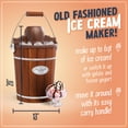 thumbnail image 2 of Nostalgia Wood Bucket Electric 6 Qt. Ice Cream Maker, 2 of 6