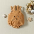 thumbnail image 2 of Boys Girls Baby Easter Jumpsuit Corduroy Bunny Embroidery Sleeveless Romper With Straps Casual Fit Bodysuit For Infant Holiday Daily Wear, 2 of 6
