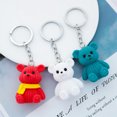 thumbnail image 3 of Minnieouse Llavero Oso Bufanda Plástico Portátil Broche de metal Llaves Anillo Titular Accesorio Monedero Teléfono móvil Cumpleaños Hombres Mujeres Accesorios de disfraces Blanco Minnieouse AP016846-03, 3 of 6