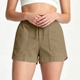 thumbnail image 4 of Ahdbta Women's Hiking Shorts Quick Dry Lightweight Drawstring Waist Athletic Running Golf Summer Casual Shorts with Pockets, 4 of 8