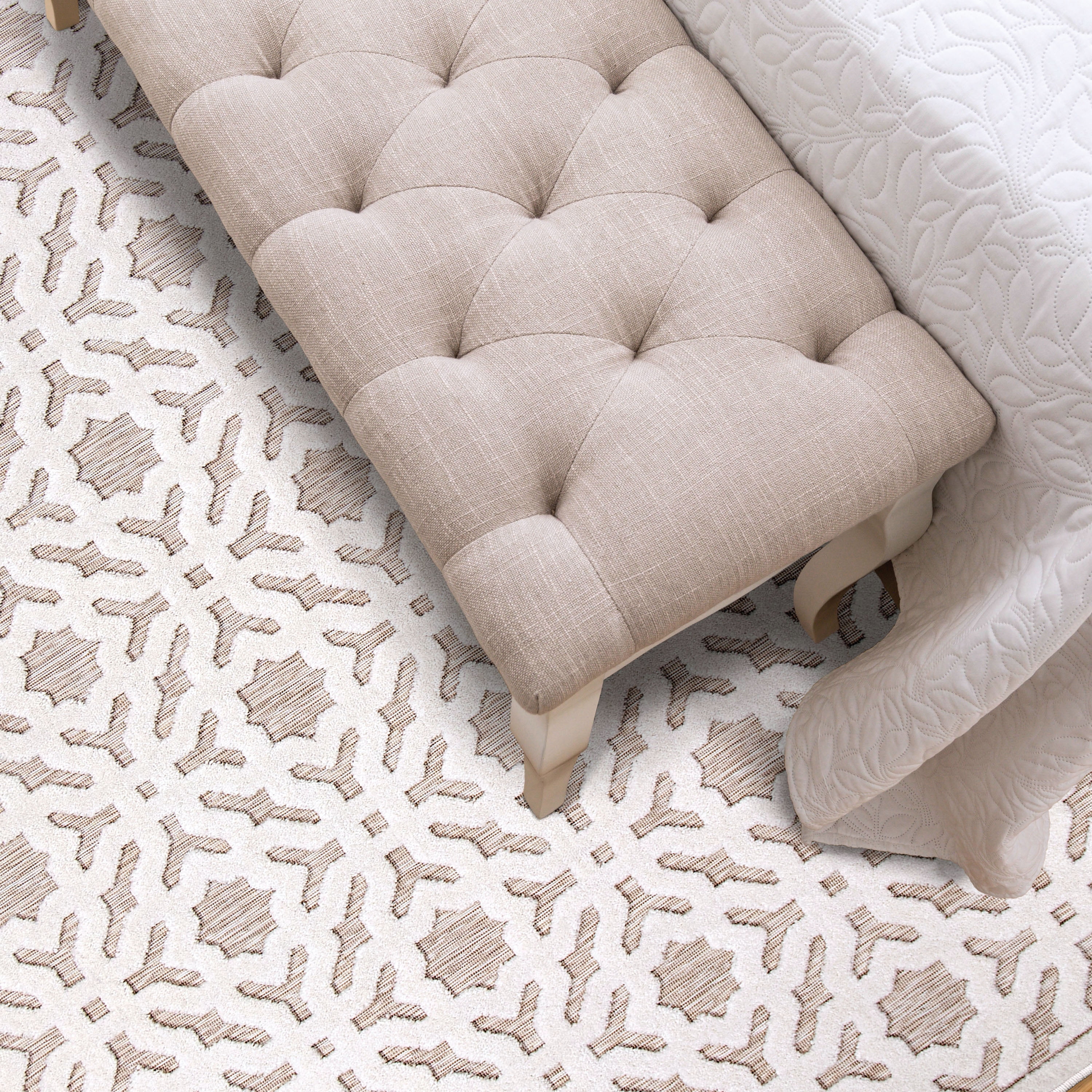 My Texas House Claire 9' X 13' Natural Driftwood Geometric Area Rug