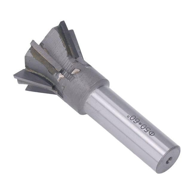 Milling Cutter, Cemented Carbide Durable 2in 6 Blades Straight Shank Dovetail Cutter For Non Ferrous Material