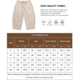 thumbnail image 6 of Men's Linen Harem Capri Pants Casual Lightweight Drawstring Yoga Pants Baggy 3/4 Beach Trousers, 6 of 6