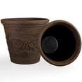 thumbnail image 2 of Sunnydaze Arabella 19.5" x 19.5" x 17.5" Round Rust Polyresin Outdoor Planter Pot 2-Count, 2 of 13