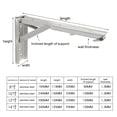 thumbnail image 2 of Heavy Duty Metal Diy Collapsible Shelf Hinge Accessories For Work Bench, 2 of 7