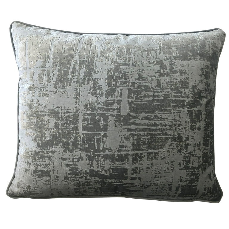 Rodeo Home Vika Checkered Cut Velvet Decorative Pillow