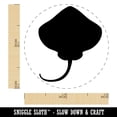 thumbnail image 2 of Stingray Skate Fish Silhouette Self-Inking Rubber Stamp Ink Stamper - Green Ink - Mini 1/2 Inch, 2 of 7