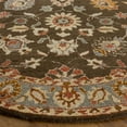 thumbnail image 3 of SAFAVIEH Heritage Bevin Traditional Wool Area Rug, Charcoal/Blue, 8' x 8' Round, 3 of 6