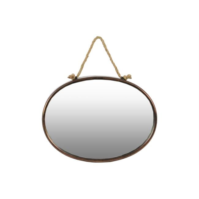 Urban Trends Collection Metal Wall Mirror, Tarnished Finish, Brown