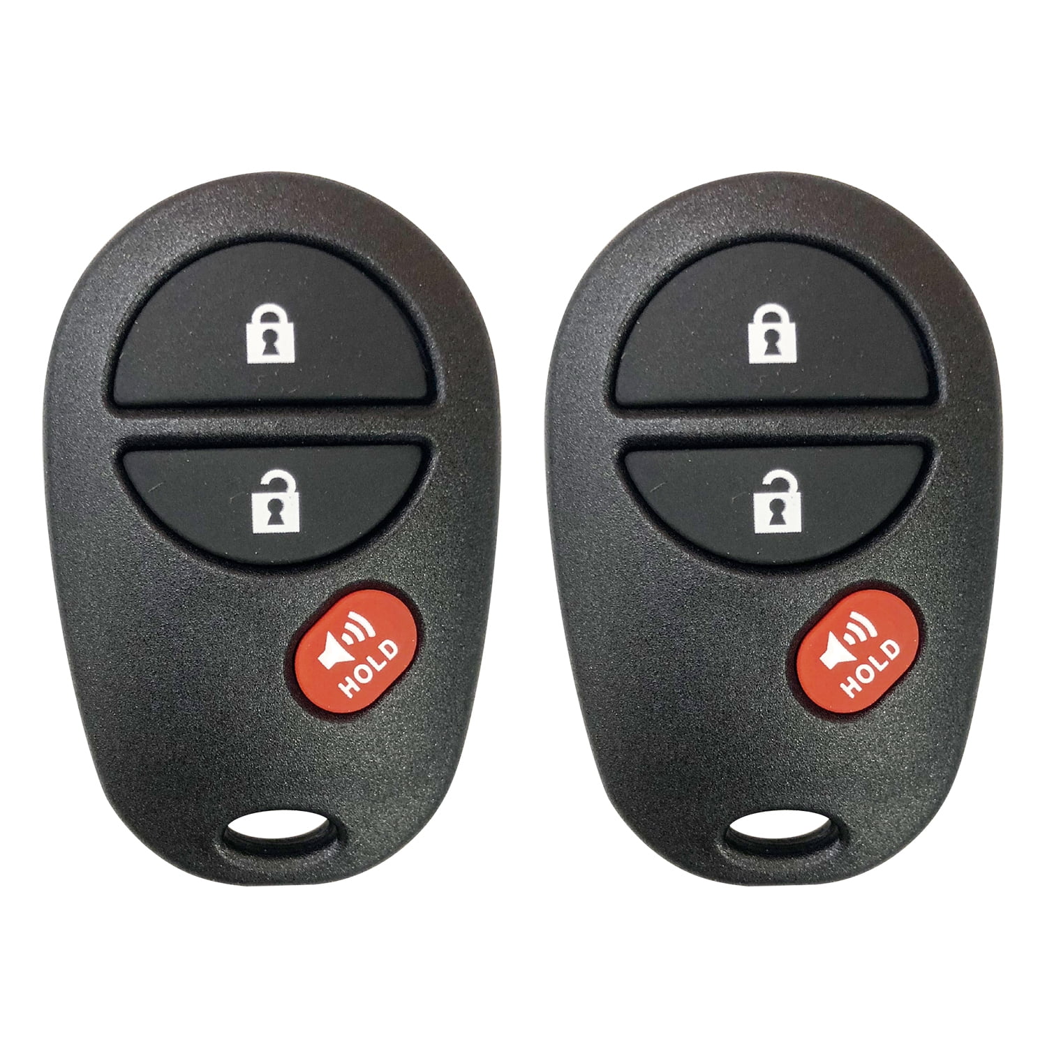 KRSCT Key Fob Remote Fits Toyota 2013-2018 RAV4 2016-2018 Tacoma 2014-2019 Highlander 2018-2019 Tundra 2019 Sequoia 3-Button Replaces gq4-52t with H Chip 