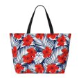 thumbnail image 2 of Xecao Leaves And Flowers for versatile beach bag for women includes zipper pockets and waterproof material, ideal for vacations and adventures., 2 of 7
